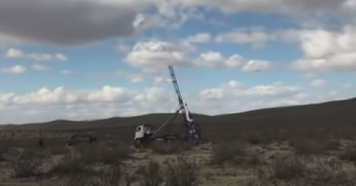flat earther rocket crash