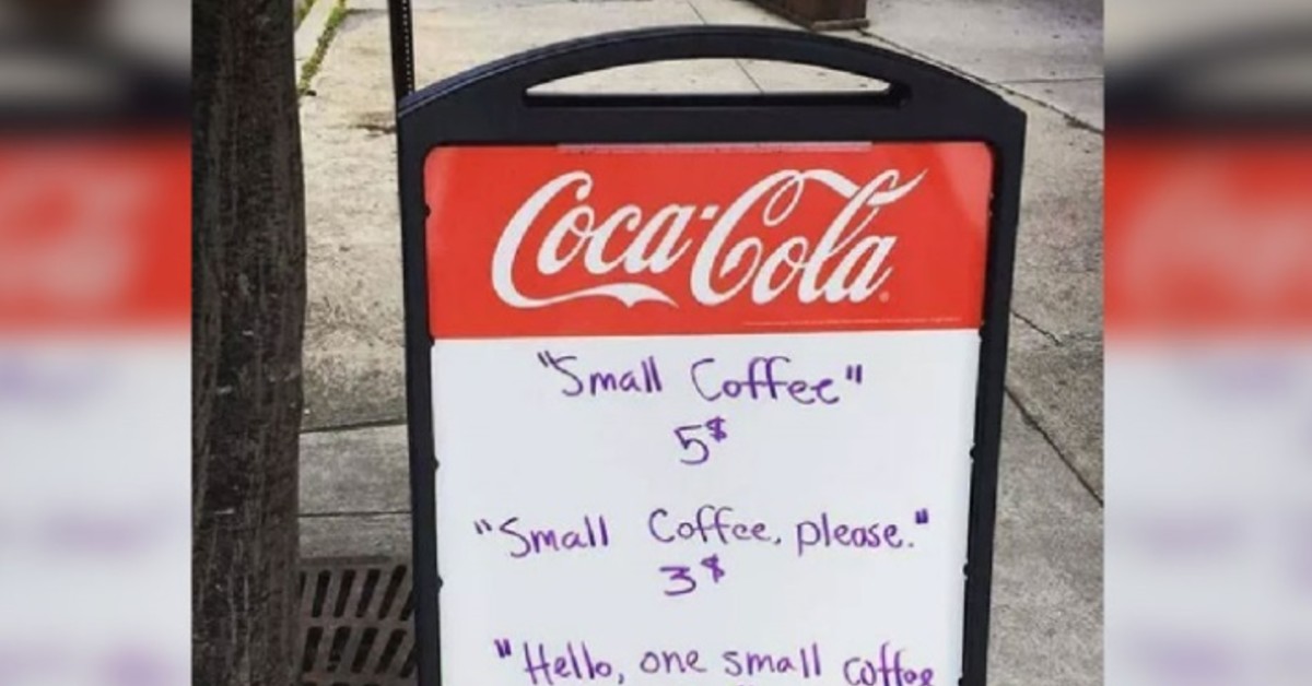 Coffee Shop Owner Fed Up With Rude Customers, Posts Sign Outside His Doors