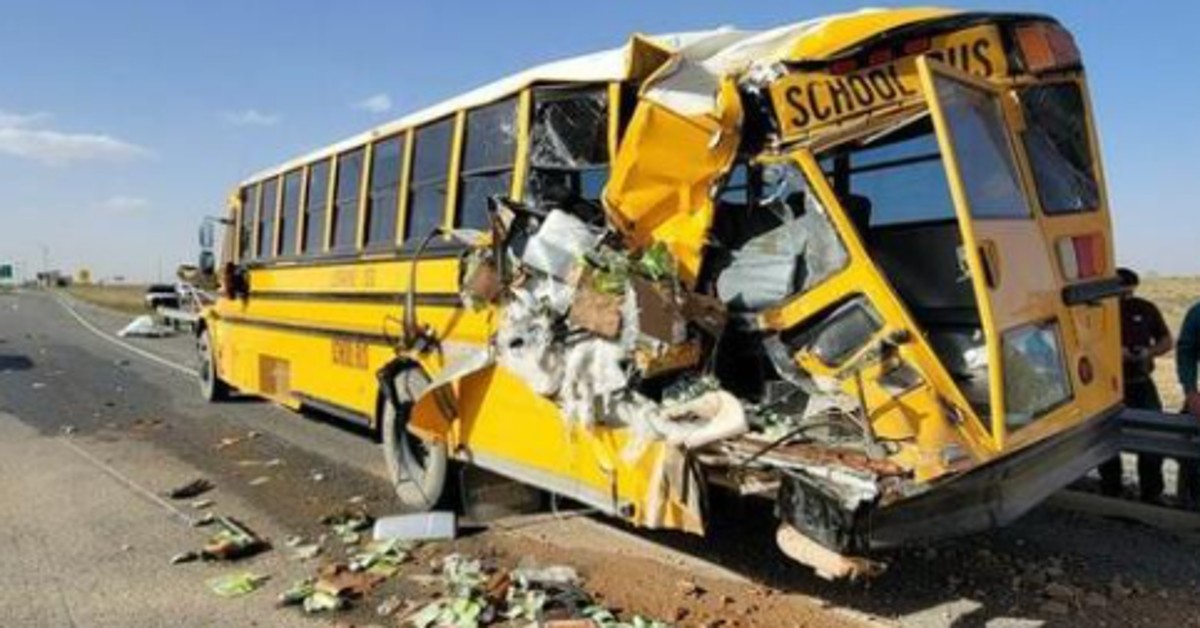 Semi-Truck Hits Broken-Down School Bus, Driver&#8217;s Quick Thinking Likely Saved All 30 Students