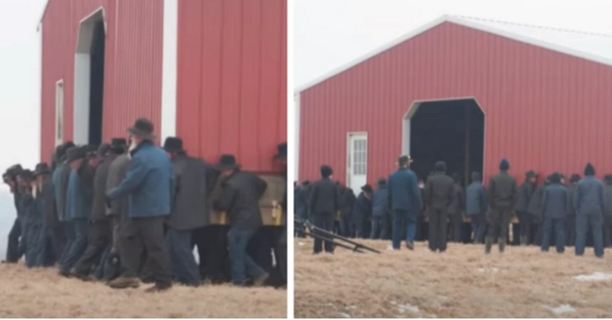 249 Amish Men Walk Up To A Barn And Start Lifting It With Nothing But Their Bare Hands