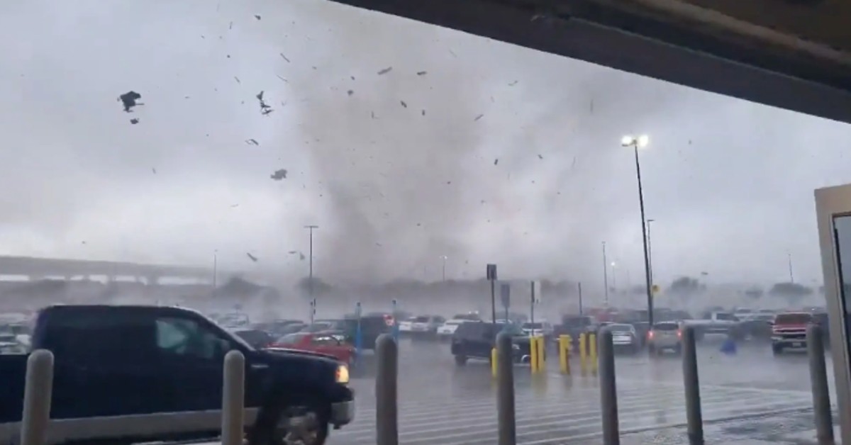 Video Shows How Walmart Shoppers Flee From Terrifying Tornado In Texas