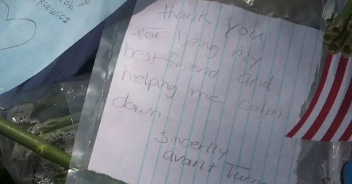 Gifts Are Left On The Car Of A Fallen Police Officer, But This Note Leaves A Mark On The Community